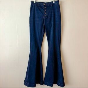 Kancan Women’s Jeans Dark Wash Button Fly Flare Style KC3300SD Size 11/29